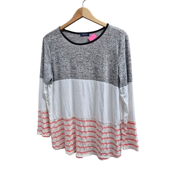 Poliana Plus 1X Colorblock Stripe Top - Picture 1 of 4